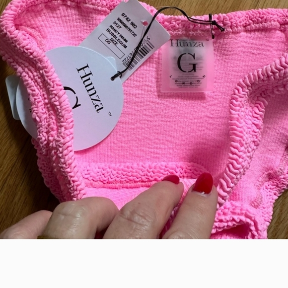 💓💓💓Hunza G Nancy one shoulder swim suit bikini bubblegum - Picture 14 of 14